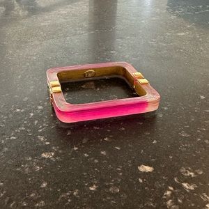 Alexis Bittar square hot pink bangle